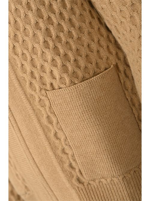 Giubbotto in maglia di lana punto ovale Paolo Pecora | AO01 F0041178